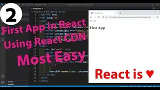 2- First App in React using React CDN | Most Easy