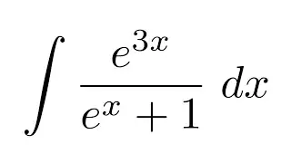 Integral of e^(3x)/(e^x+1) (substitution)