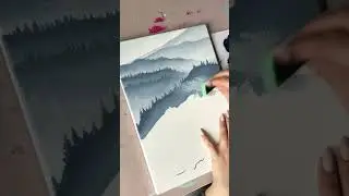 Рисуем Лесной Пейзаж Акриловыми Красками