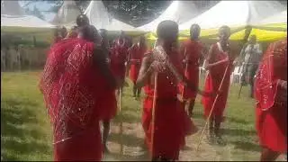 Isinya boys performing Maasai traditional folk song. During Jeremiah ole Risa books fundraising.