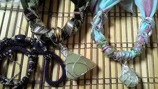 Колье из косынки. И как я делаю кольца для косынки.(мк)