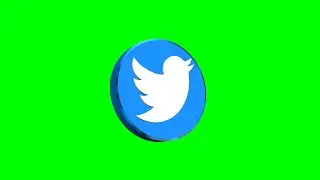 Twitter Logo Green Screen