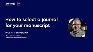 Selecting a journal: How to choose the right journal for your research paper