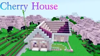How to Build Cherry Blossom House Minecraft tutorial ⛏️|Minecraft 1.20 Build house.#minecrafthouse