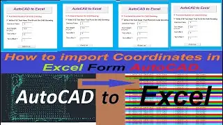 How to import Coordinates in Excel Form AutoCAD. Topo PLine & Lines Data PNEZD. Just Click