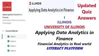 Applying Data Analytics in Finance All Quiz Answers Updated | University of Illinois | Coursera
