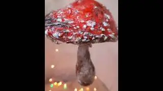 Мухоморчики 🍄 на новогоднюю 🎄 ватное папье-маше