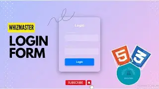 Login Form | Glass Effect Login Form | Animated Login Form Using Html and CSS | WhizMaster