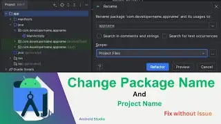 How to Change Package Name in Android Studio | Change Project Name | Android App Development Bangla