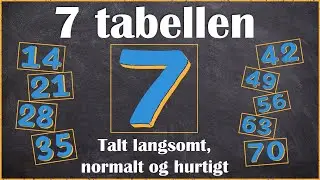7 tabellen - Lær 7-tabellen i 3 tempi - Matematik