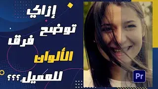 مقارنة اللقطة قبل وبعد التلوين comparison view premiere pro