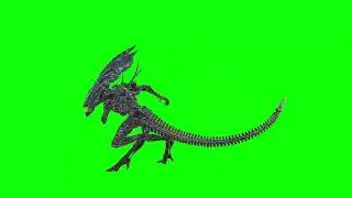 Alien Monster Attack Fight Runn Green Screen For Short VFX movie editing 