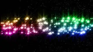 rainbow star particle background animation