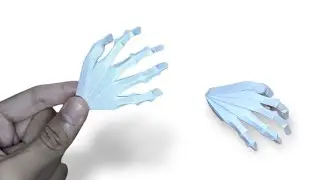 Origami Halloween - How to make a paper Hand Skeleton