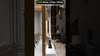 Double ht. living + Dining area design ♥️Living area - 11'-8