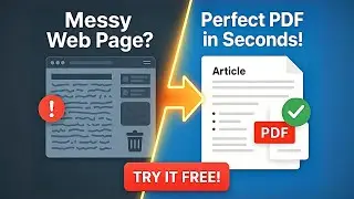 How to save Web Page as a PDF (Free Link to PDF Tool)