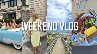 VLOG: beach weekend w/ friends in LBI, dancing, swimming, coffee runs + more !