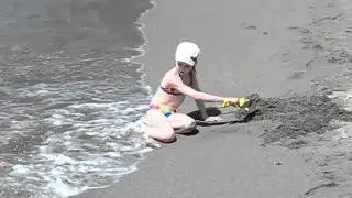 Girl Playing at the Beach, Venice, Florida #3