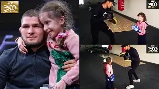 😍🦅 Дочь Хабиба Нурмагомедова работает на лапах?? 🥰🤩Самой юной фанатка Хабиба/