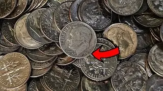 MORE SILVER FOUND! COIN ROLL HUNTING DIMES!