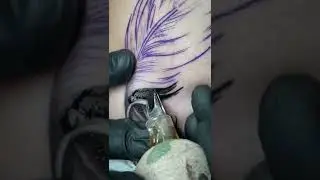 Feather Tattoo shading with 17RM Pepax cartridges #tattooart #tattooartist #tattoolife #pepaxlance