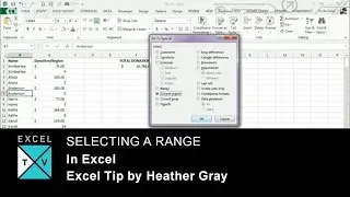 How to Select a Range in Excel - Excel Tips and Tricks