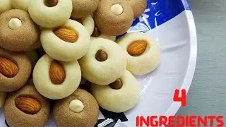 only 4 ingredients needed to make this delicious cookies   