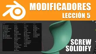 Modificadores Screw y Solidify en #Blender