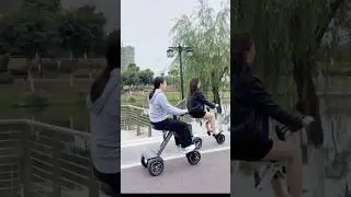 Chinese people go on their scooters after walking #amazing #shorts