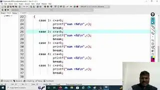 C3.22| Menu driven program using switch Case in C | example Arithmetic operations |Dr.Kaja Masthan