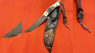 Нож  "Caribbean"  Vanax 37, ELFORYN Super Tusk, scrimshaw.