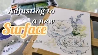Learning to use watercolour board doesn't go as planned 🌹🌸 BOTANICAL ART COLLAB 2024