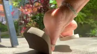 Flip Flops Heel Tapping Close Up 