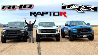 Time For A Rematch: The Ram RHO & Ram TRX Take On The Ford F-150 Raptor R (Plus A Surprise)!