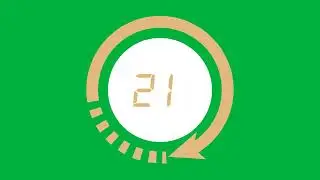 ОБРАТНЫЙ ОТСЧЕТ от 60 до 01 на ЗЕЛЕНОМ ФОНЕ ФУТАЖ