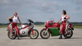 Bimota SB3 & Ducati 900 MHR & Ladies in classic leather - 4 Stars photosession