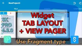 WIDGET TABLAYOUT & VIEWPAGER (Usando Fragment) TUTORIAL SKETCHWARE PRO 6.2.0 2020