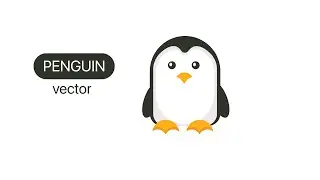 Penguin vector with Adobe Illustrator CC