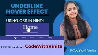 Underline Hover effect using CSS|before & after pseudo element|Hover effect|nav|
