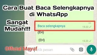 Cara Membuat Link Baca Selengkapnya di Chat Whatsapp TERBARU