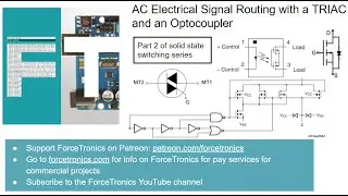 AC Electrical Signal Routing with a TRIAC and an Optocoupler