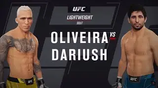 CHARLES OLIVEIRA VS BENEIL DARIUSH | FIGHT SIMULATION | UFC 289