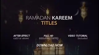 Ramadan Kareem Titles 23744563 | After Effects Project Files | Videohive