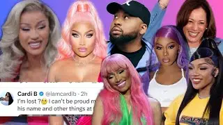 ‼️Cardi B CL🅰️PS Back at Nicki Minaj LAUGHING at her Kamala Speech! Akademiks on Milagro & Glorilla