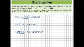 Stufenzahlen (Multiplikation und Division)
