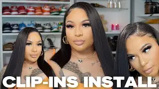 BRAIDLESS Yaki Straight Seamless Clip-Ins Install On Natural Hair | Curl Queen