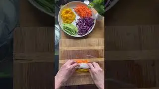 Making #rainbow spring rolls for #pridemonth #cookingvideo