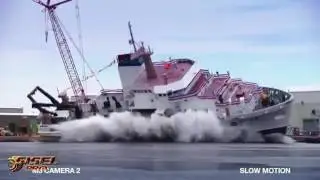 Спуски кораблей на воду  Удачные и не очень