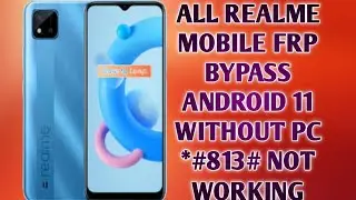 Realme C12 (RMX2189) FRP/Google Accout Bypass...*#813# FRP Code not Working!!!