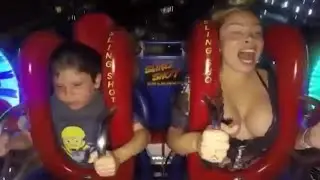 Bouncing Boobs On Swing #07 | Nip slip | Down Blouse | Slingshot